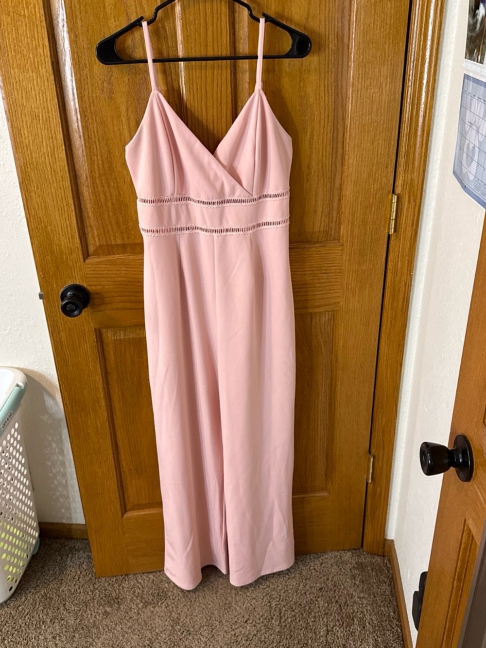 miami Blush Pink Spaghetti-Strap Jumpsuit